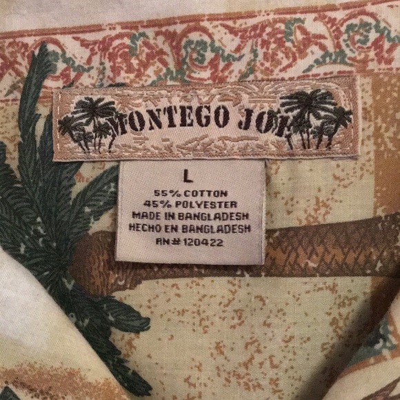 Montego Joe Hawaiian Shirt. Size L. - Picture 2 of 3